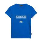 Napapijri NP0A4HRAB2L1 S CREE T-Shirt a Manica Corta Bambino Con Logo Blu Lapis