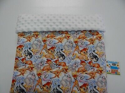 Baby Blanket Bambi And Friends  90cm X 70cm Minkee Backed • 48$