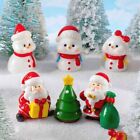 Resin Cartoon Snowman Statue Xmas Ornament Miniation Santa Claus