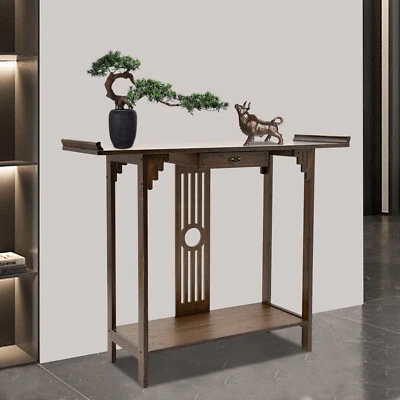 2-слойный диван прикроватный столик бамбуковый входной стол диван стол с полками для хранения - Изображение 1 из 4