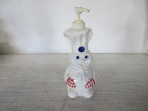 Pillsbury Doughboy CHEF w RED GINGHAM MITTS SOAP DISPENSER GLOVE Ceramic 2003 - Picture 1 of 4