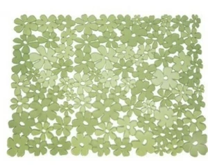 iDesign Blumz Floral Green Flexible Plastic Large Sink Protector Mat 12.5inx16in - Picture 1 of 6