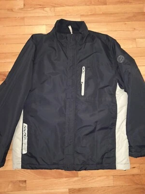 Chaqueta de esquí de invierno vintage Nautica Jeans Co para hombre 2XL azul plata cremallera XXL  Foto 1 de 4