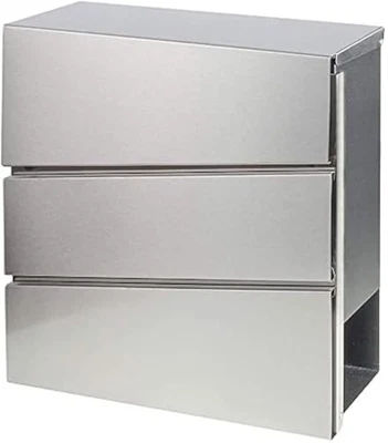 Buzones de Acero Inoxidable con Cerradura de Llave, Capacidad Montada en Pared Grande Plata 932 Foto 1 de 4