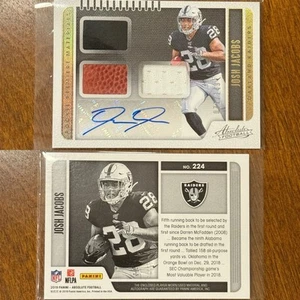 2019 Panini Absolute - Rookie Premiere Materials Autos Josh Jacobs #224 /149 RC - Picture 1 of 1