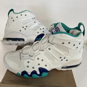 NUEVO Nike Air Max Barkley Blanco 2012 Blanco Verde Púrpura 488119-143 Talla 10 - Imagen 1 de 6