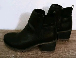 Botines Korks para mujer Elsie negros tacón bloque suela Chelsea 8,5 - Imagen 1 de 5