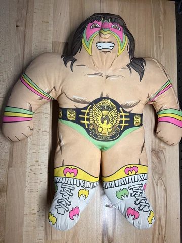 1990 WWF Wrestling Buddies Ultimate Warrior by Tonka Titan Sports Pillow Pal Cover