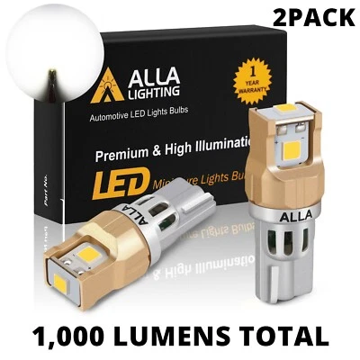 2x Bombillas LED Blancas Luz Inversa Tercera Luz de Horneado Marcador Lateral para Dodge Jeep Foto 1 de 4