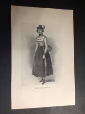 Antique print, 1907,  JENNY LIND as MARIE, opera