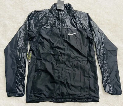 Chaqueta para correr Nike Repel 1/2 cremallera con capucha empaquetable AJ7800-010 para hombre talla S nueva con etiquetas Foto 1 de 4