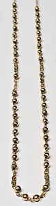 14K YELLOW GOLD FANCY MARINER & BALL LINK CHAIN-22"-FREE USA SHIPPING - Picture 1 of 8