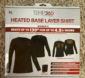 Temp360 5V beheizbares Basisschicht Shirt Damen XL - heizt bis zu 130° für bis zu 4,5 Std. - Bild 1 von 6