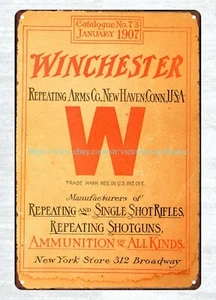 gun firearm 1907 REPEATING ARMS CO.  hunting metal tin sign ammunition gunammo - Picture 1 of 4