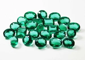 Green Muzo Emerald CERTIFIED 50 Ct Loose Gemstone Lot - Picture 1 of 16