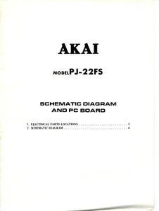 Receptor de casete portátil Akai modelo PJ-22FS diagrama esquemático y placa de PC - Imagen 1 de 2