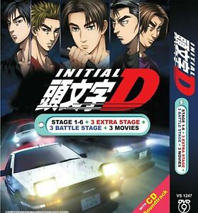 Initial D Anime DVD Complete Box Set Stage 1-6, Extra Stage, The Movie