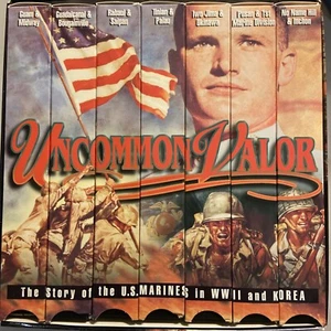 Uncommon Valor VHS Set-7 Tapes The Story the U.S. Marines In WWII & Korean War - Picture 1 of 3