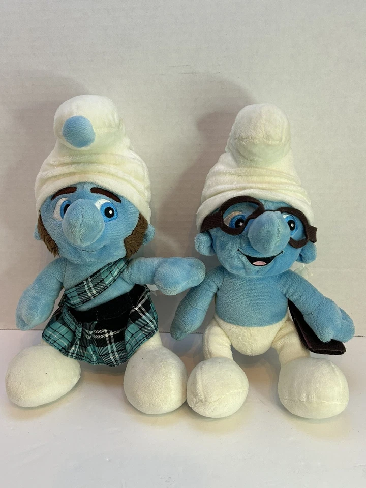 Smurf Build-A-Bear 2011 Brainy And Gutsy Plush 11” - Image 1 of 4