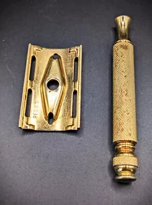 Rasoio di sicurezza vintage Gillette TECH logo Cap Ball End DE - INCOMPLETO, SOLO PARTI - Foto 1 di 2