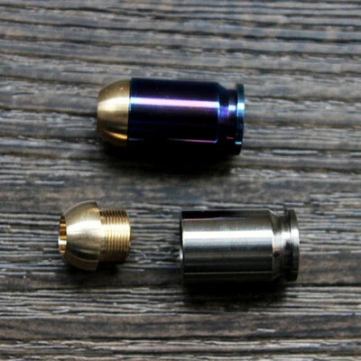 TITNAER Titanium + Brass Key Parachute Cord Bead Pendant Lanyard EDC Tool DZ-BT2 - Image 1 of 4