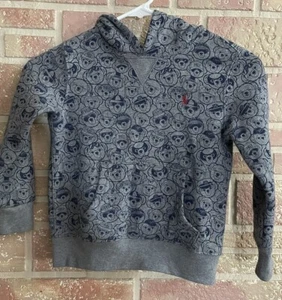 Boys Polo Ralph Lauren Bear Hoodie Sweatshirt Grey Size 4T - Picture 1 of 8