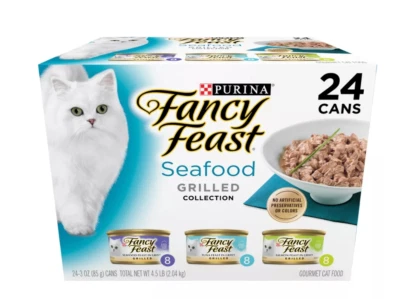 CHOWSING PET STORE Purina Fancy Feast Variety Pack Wet Cat Food 3oz/24ct - Fish & Seafood