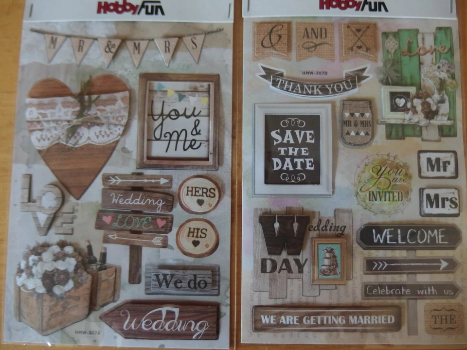 Hobby Fun 3D - Sticker - Hochzeit Vintage - Auswahl - Bild 1 von 1