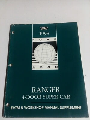 Ford Ranger 1998 4 puertas EVTM y taller suplemento manual manual manual de servicio Foto 1 de 4