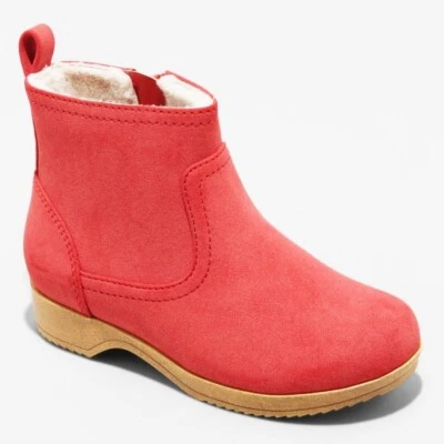 Botines Etta para niñas pequeñas talla 5 botas rojas forro de piel sintética cremallera invierno ¡NUEVOS CON ETIQUETAS! Foto 1 de 4