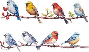 Metal Wall Art Bird on Tree Branch Bird Wall Sculpture Bird with Leaves Wall ... - Picture 1 of 5