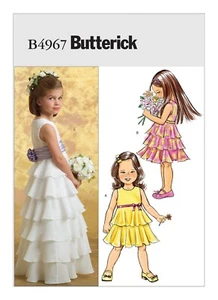 Vestido de Pascua con patrón de mariposa para niños pequeños/niñas nivel flor niñas talla 2-5, 6-8 - Imagen 1 de 7