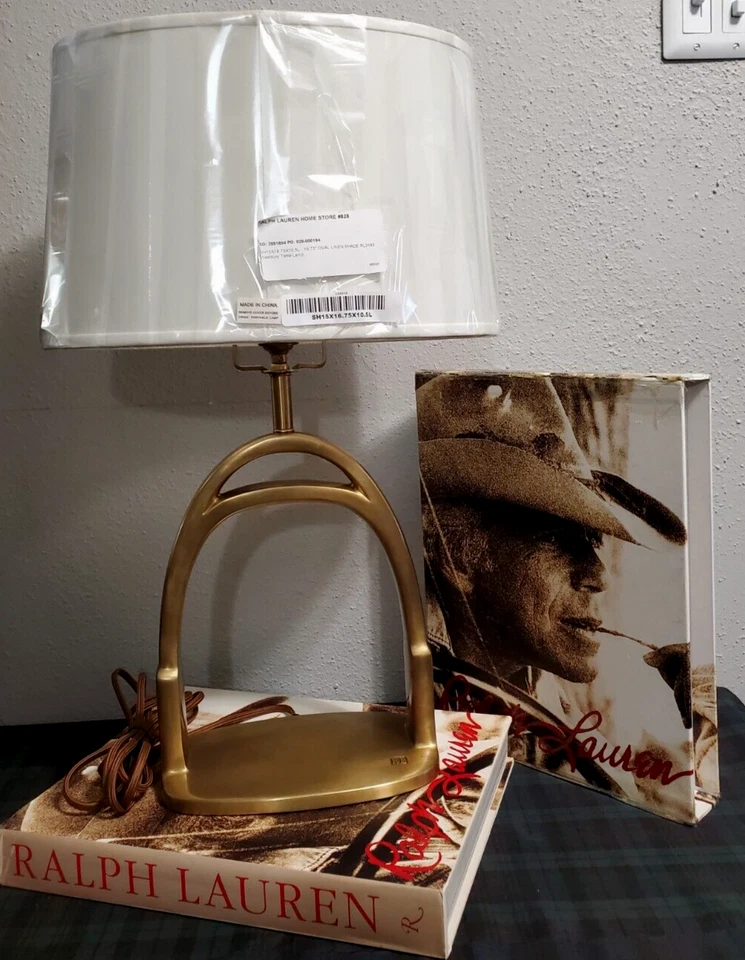 Настольная лампа Ralph Lauren Home Collection Equestrain Westbury с льняным абажуром - Изображение 1 из 4