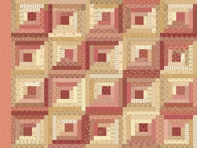 Edredón tramposo cabaña de troncos bloque tela Pam's Cabin por Pam Buda algodón Marcus Yard Foto 1 de 2