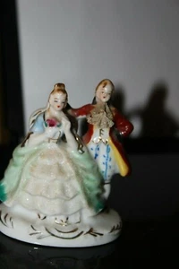 Vintage Porzellan Spitze Stil Figur Paar 3 3/4" groß - Bild 1 von 11