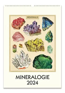 Cavallini - Calendario de pared 2024 - 13 x 19 pulgadas - Mineralogía/Minerales