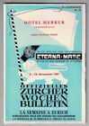 1957 OFFIZIELLER LEITFADEN NACH ZÜRICH SCHWEIZ WOHIN MAN GEHT, WAS ZU TUN IST KARTE