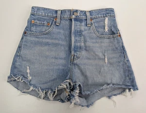 Levi's Premium Womens Ribcage Jean Shorts Size 25 Waist Denim High Rise Ladies - Picture 1 of 11