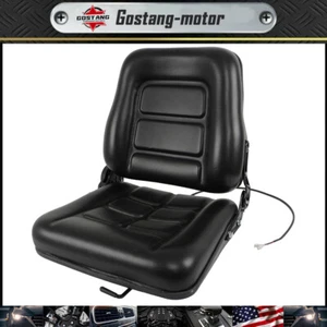 Asiento de carretilla elevadora plegable asiento de tractor con respaldo de ángulo ajustable universal - Imagen 1 de 9