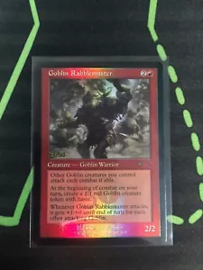 MTG Magic The Gathering Goblin Rabblemaster Foil Retro Frame Promo Commander 30t - Picture 1 of 1