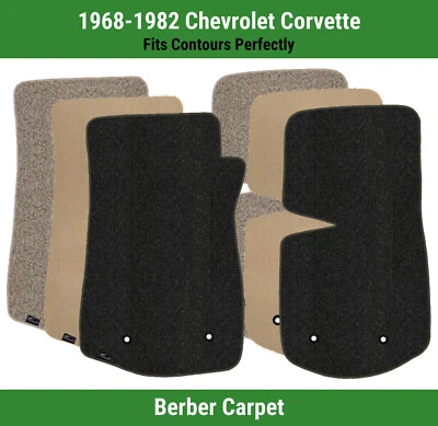 Lloyd Berber 前排地毯垫适用于 1968 - 1982 雪佛兰 Corvette  — 第 1/4 张图片