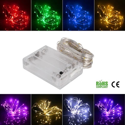 LED String Fairy Lights Copper Wire 1M - 10M AA Battery Powered Xmas Party Lamp - Image 1 of 4