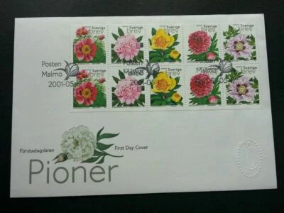 [SJ] Sweden Flowers Pioner 2001 Flora Plant (stamp FDC) - Image 1 of 4