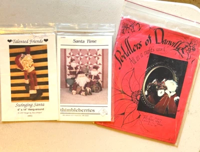 Talented Friends, Thimbleberries, Peddlers..., 3 patterns Christmas Santa doll - Image 1 of 4