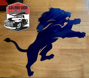 Arte de pared de metal con logotipo de Detriot Lions corte por plasma decoración del hogar idea de regalo hombre cueva - Imagen 1 de 2