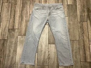 Levis Pants Adult 34x30 Gray 504 Straight Fit Denim Jeans 90s Cotton Stretch Men - Picture 1 of 7