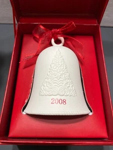 Hallmark Beautiful Porcelain Dated Bell 2008 4" HAPPY HOLIDAYS - Picture 1 of 4