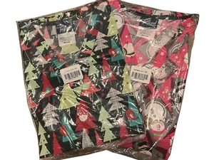 Christmas Scrub Tops Women's Size Medium Lot of 2 Tafford Brand NEW WITH TAGS - Picture 1 of 5