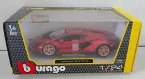 Burago - LAMBORGHINI SIAN FKP 37 (Rojo) - Modelo de coche fundido a presión - Escala 1:24 - Imagen 1 de 1