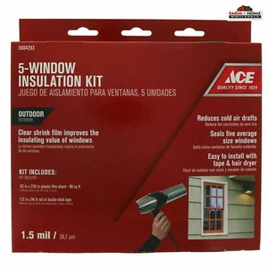 Plastic Shrink Film Indoor Window Insulation Kit 62" x 210" Clear 8 Pack ~ New - Picture 1 of 1